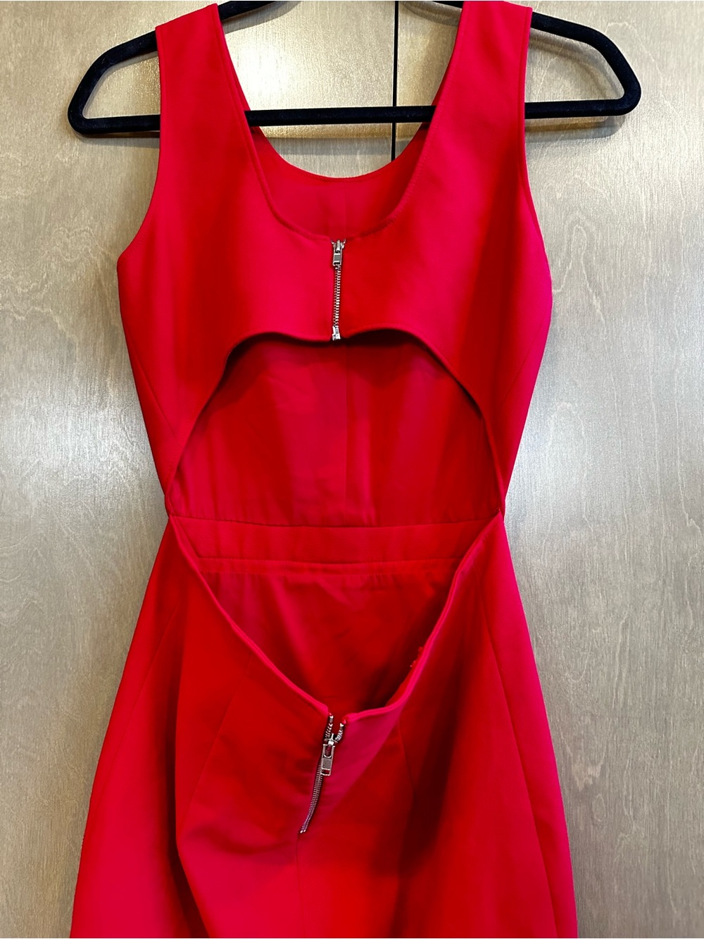 Elizabeth and James Emmy Cutout Sheath Dress Size 2 Cardinal Red Designer $385 - Picture 11 of 12